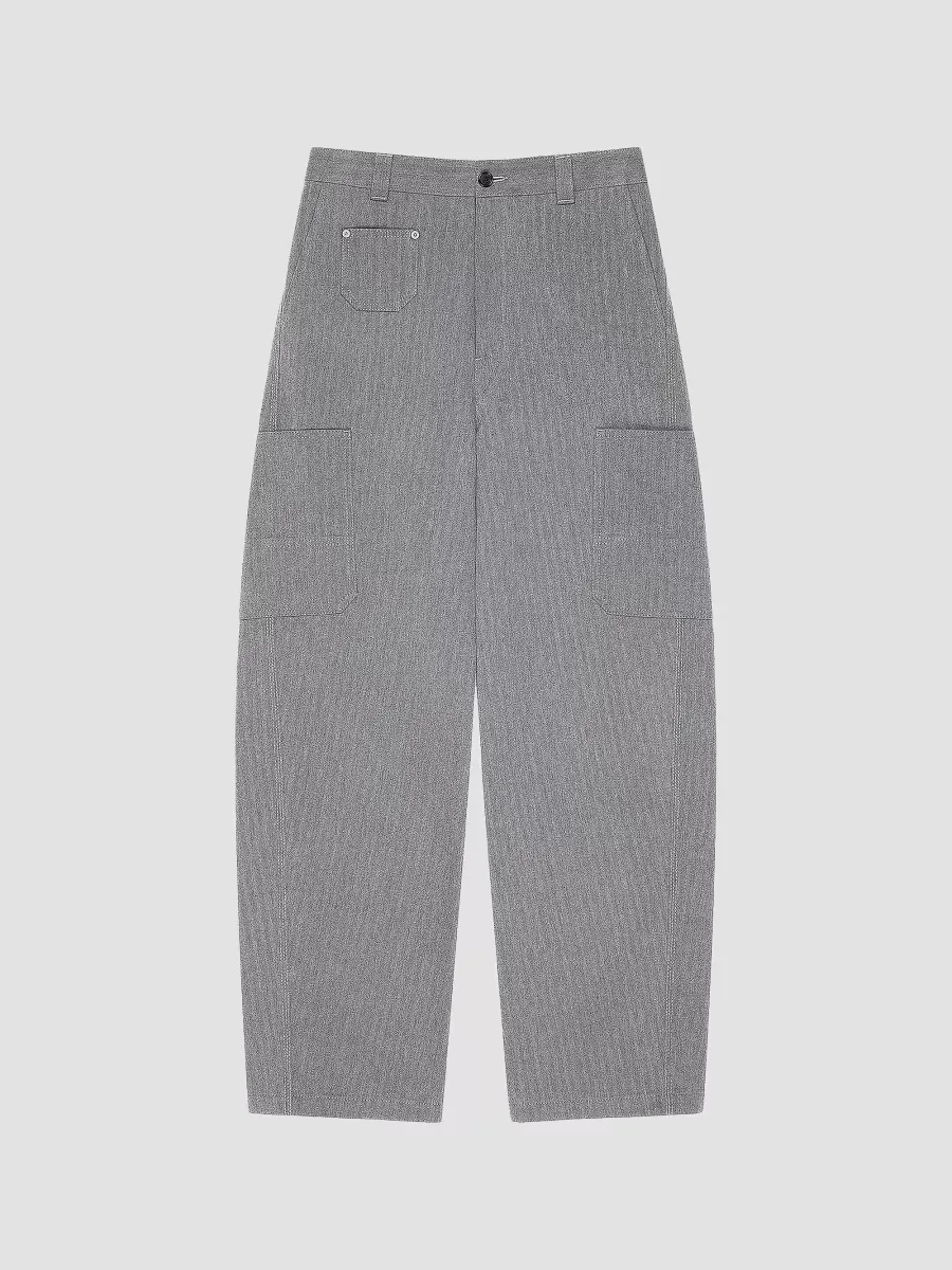 Couture Seam Cargo Trousers in Herringbone Denim by GIVENCHY