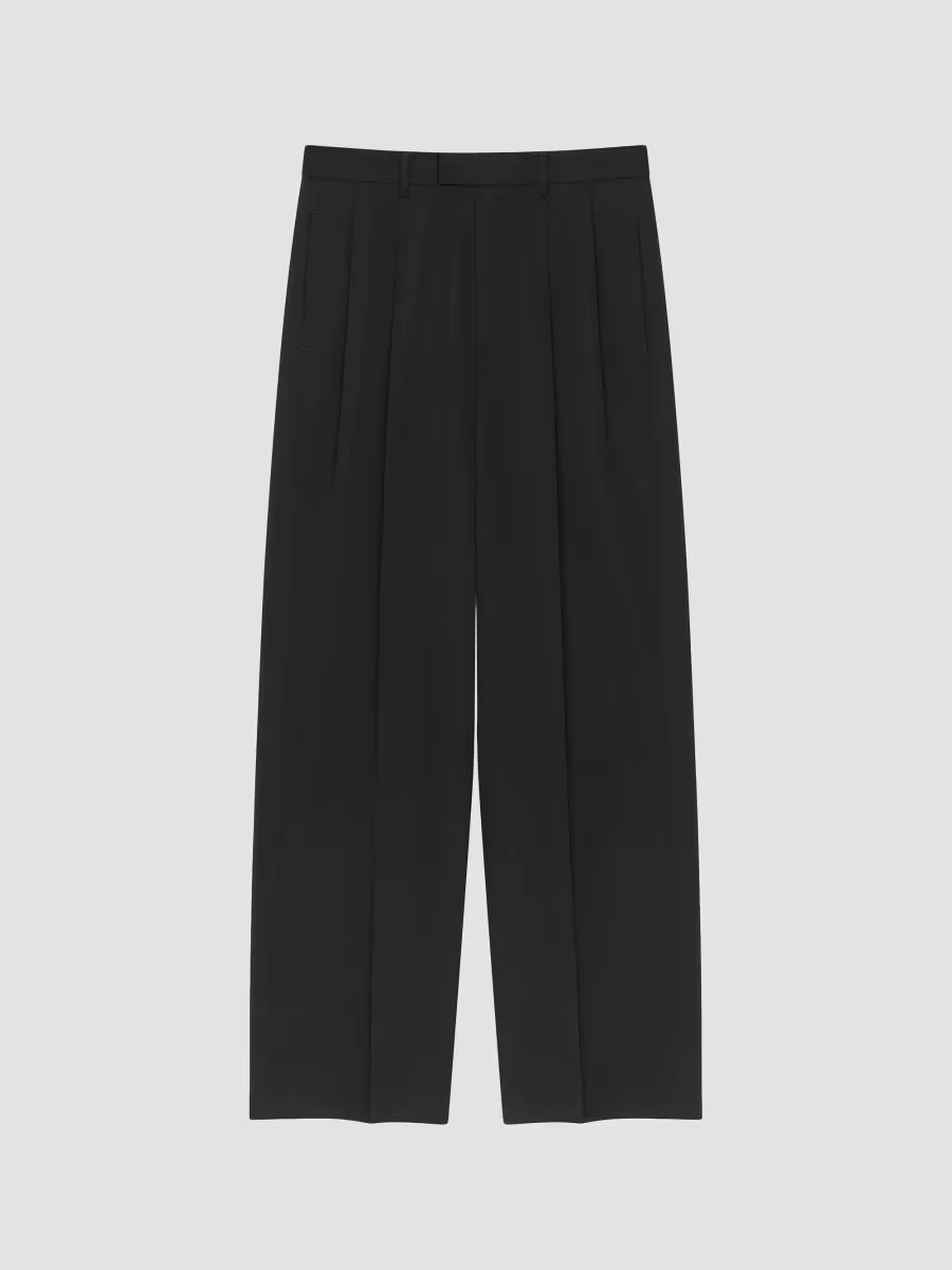 Double Pleated Trousers in Wool