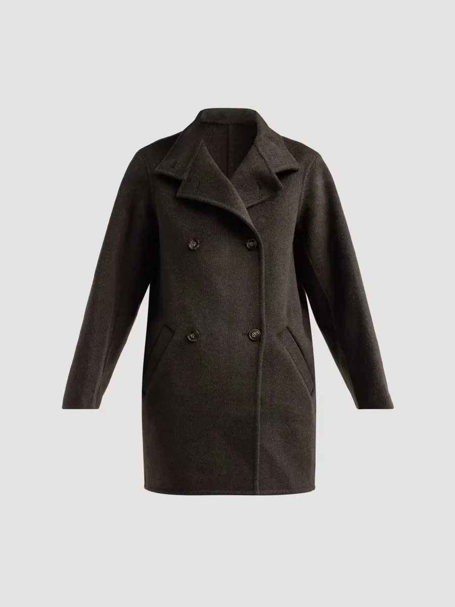Olmo Wool-Cashmere Drape Short Coat