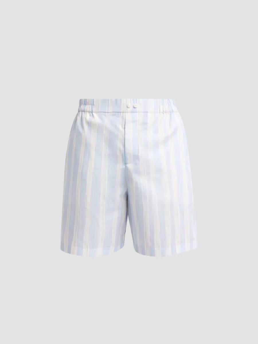 Wave-Striped Cotton Shorts by JACQUEMUS