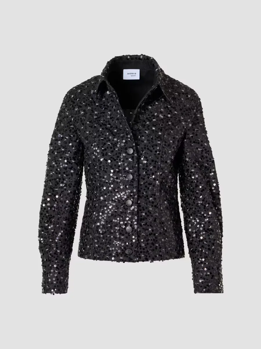 Starry Sky Sequined Denim Jacket by Akris Punto