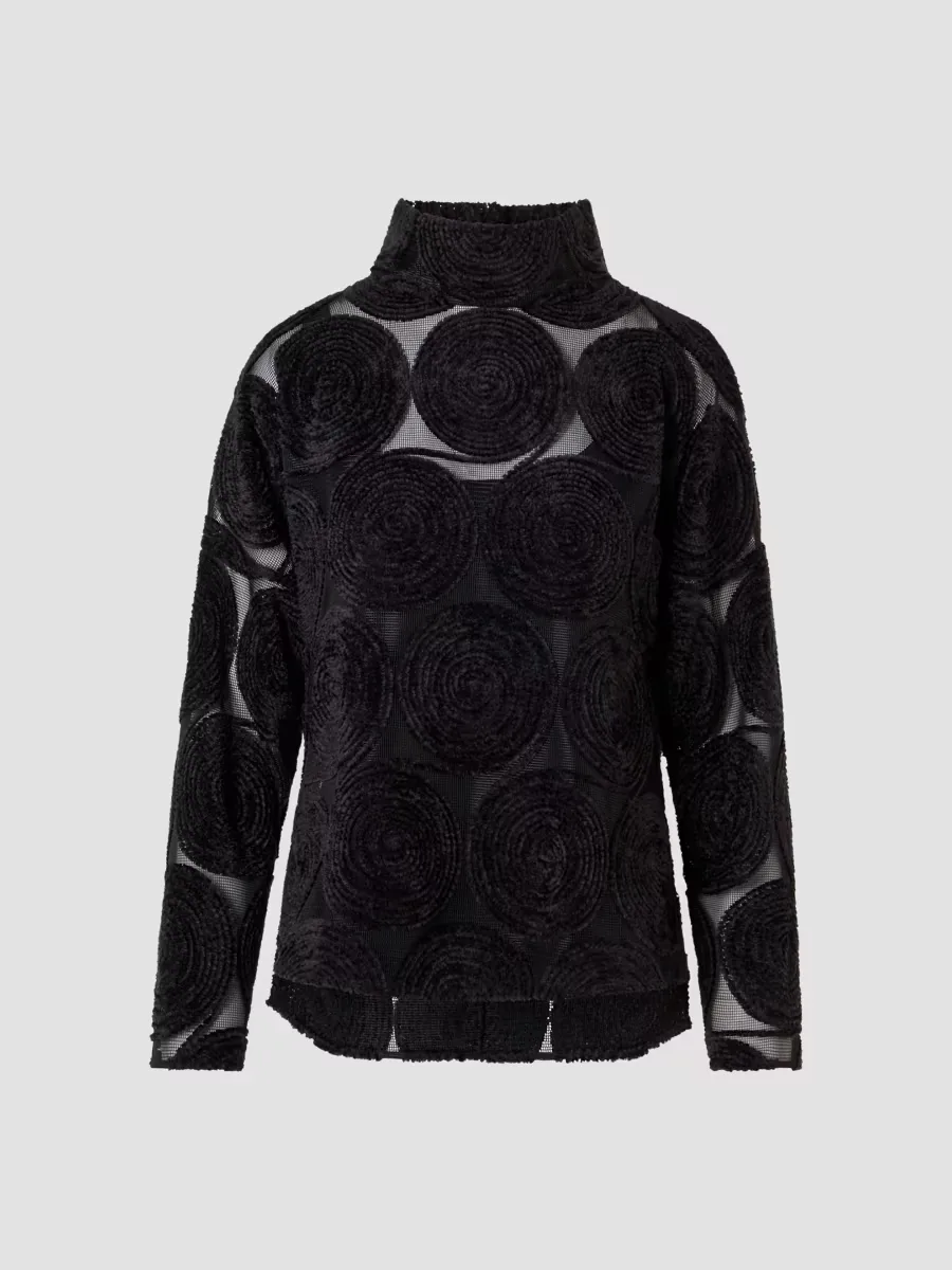 Chenille Embroidered Mesh Blouse by Akris Punto
