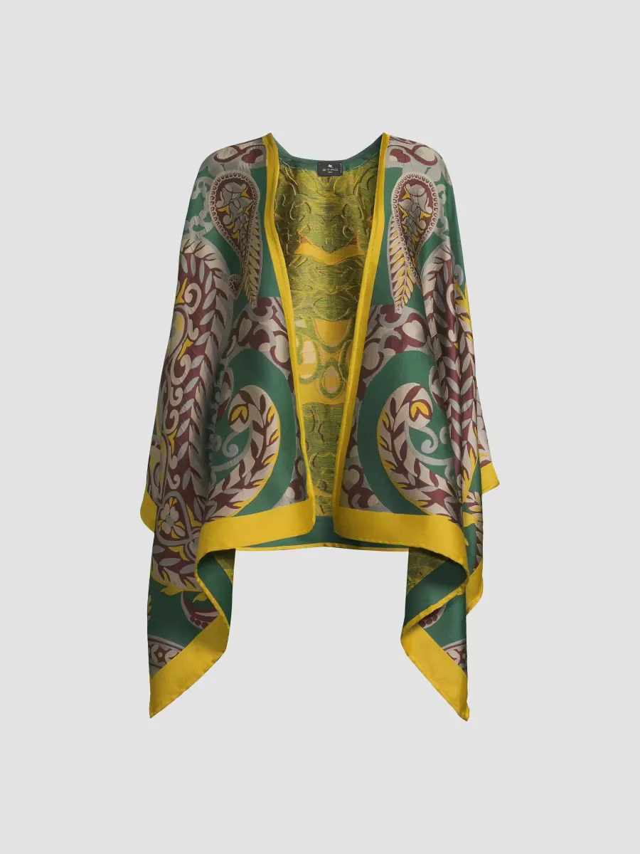 Jacquard Wool-Blend Cape by ETRO