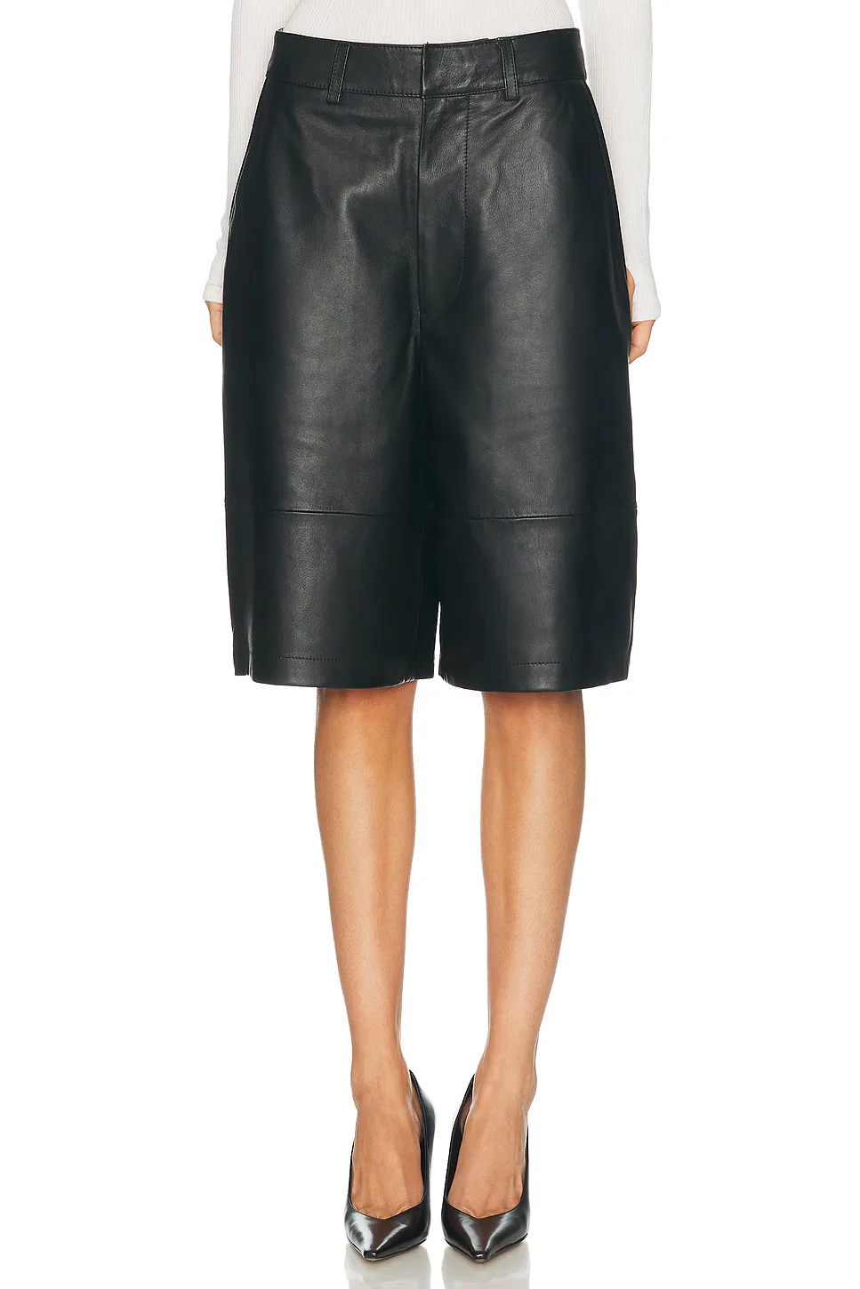Olivia Leather Bermuda Short by The Frankie Shop