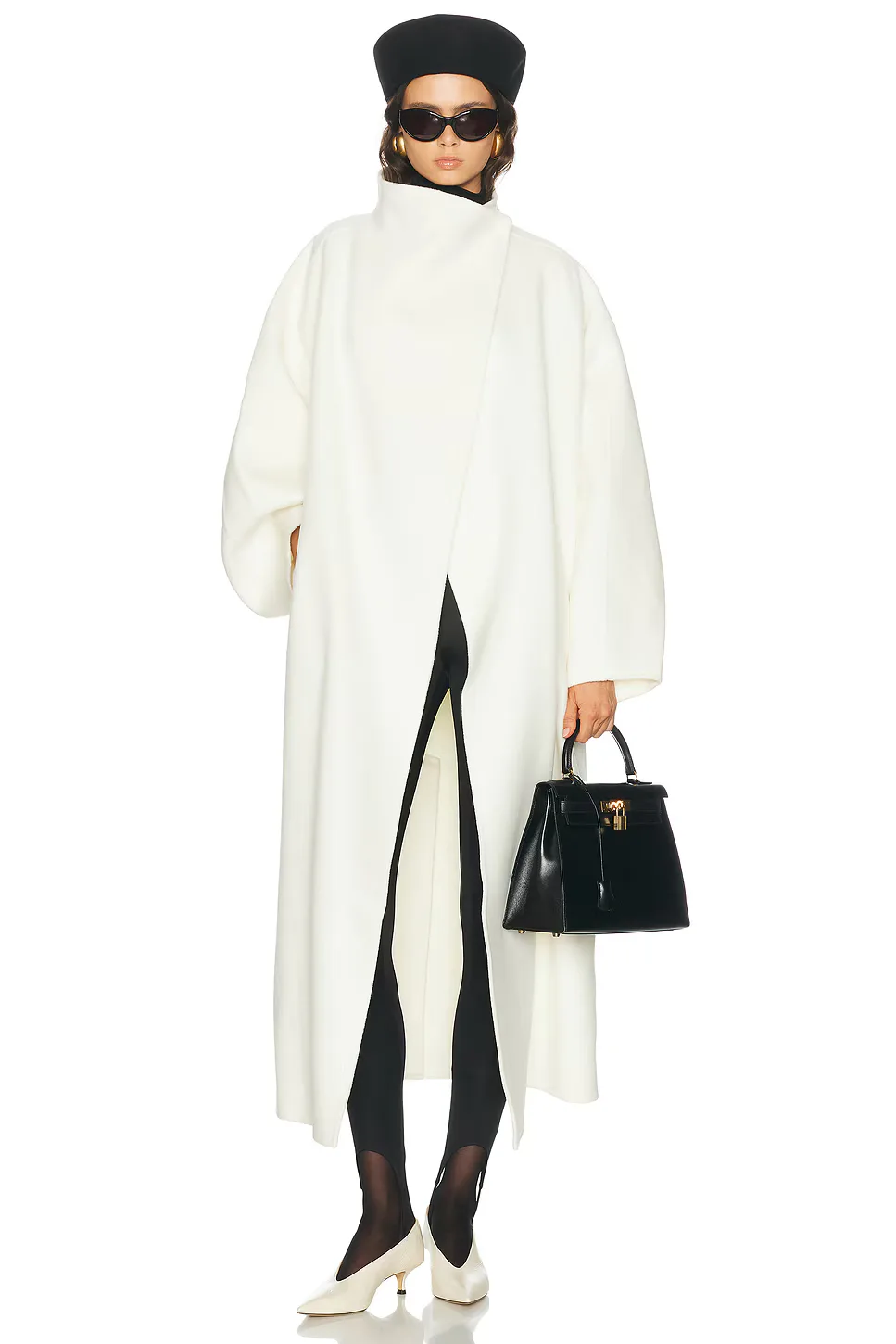 Leroy Funnel Neck Wool Coat