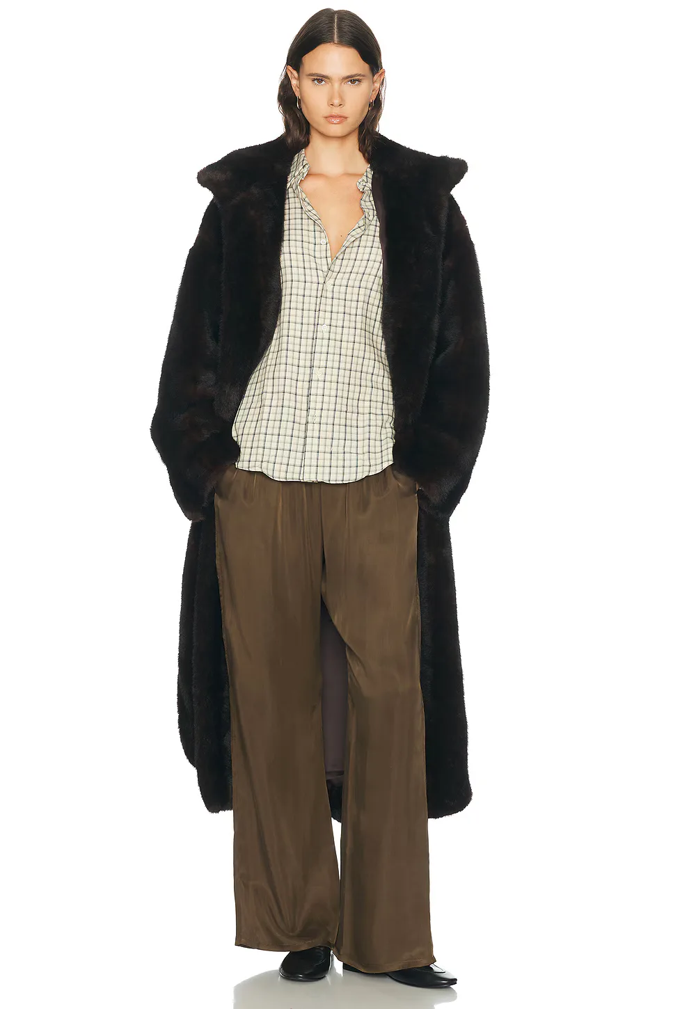 Ravello Faux Fur Robe Coat