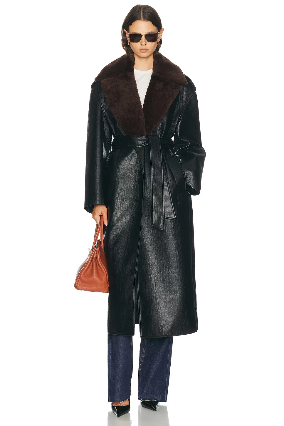 Edra Removable Collar Trench Coat by The Frankie Shop