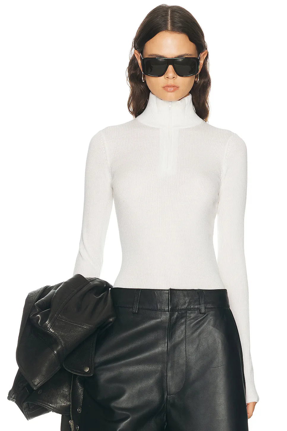 Sade Knit Zip Sweater by The Frankie Shop
