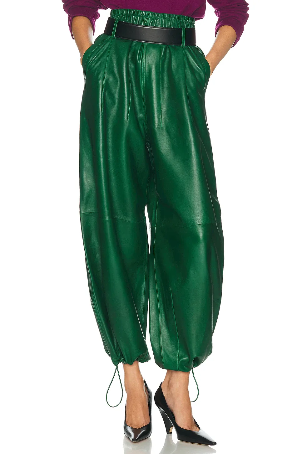 Oakdale Leather Track Pants by The Frankie Shop