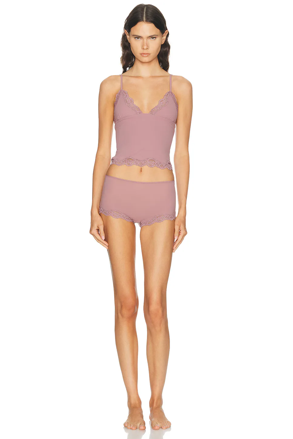 Fits Everybody Lace Triangle Cami & Boyshort Set by Skims
