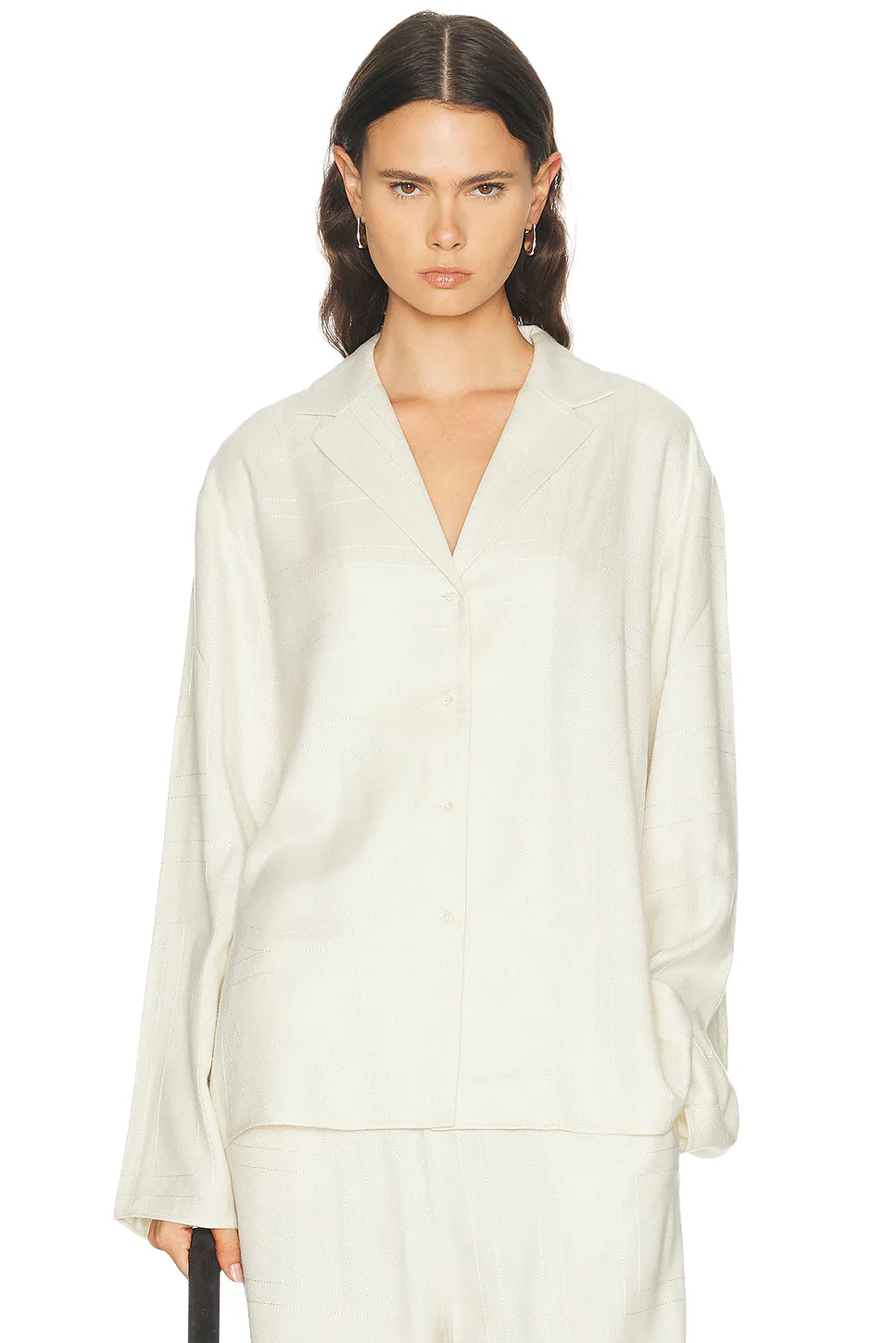 Monogram Flannel PJ Top by Totême