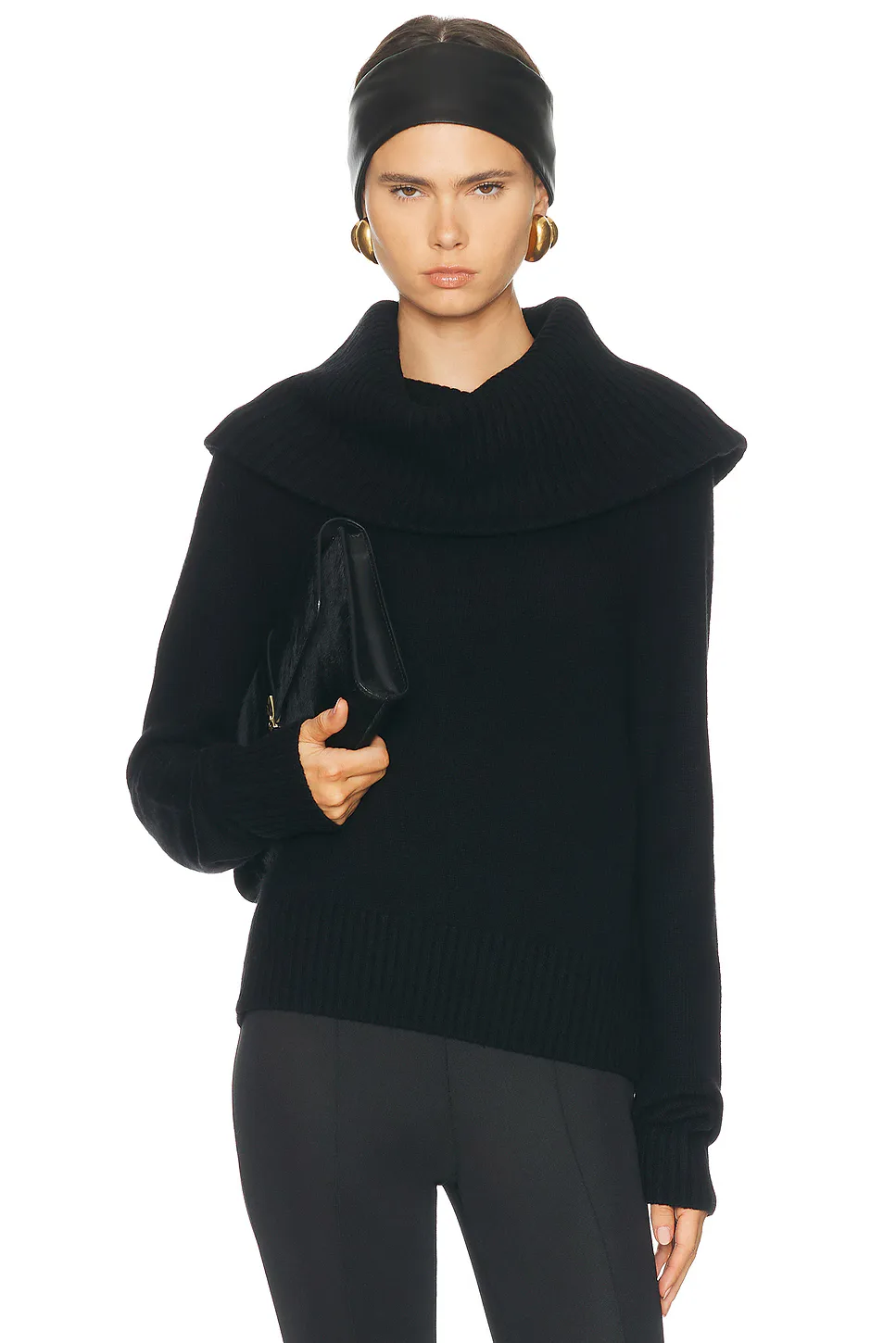 Funnel Wool Knit Sweater