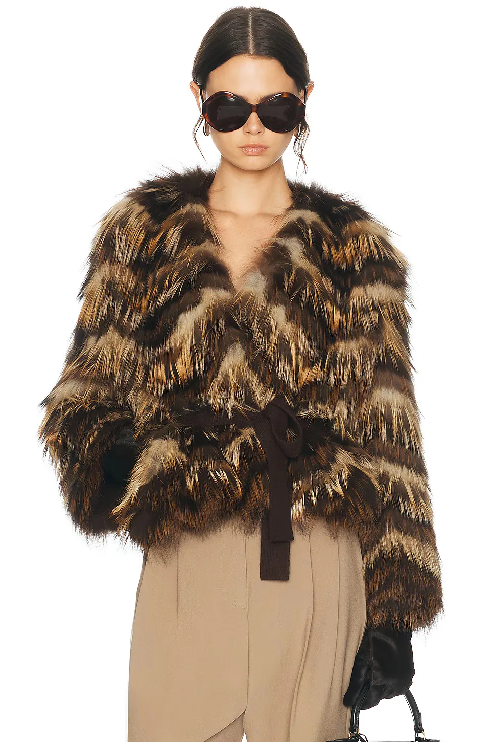 Fox Fur Belted Jacket