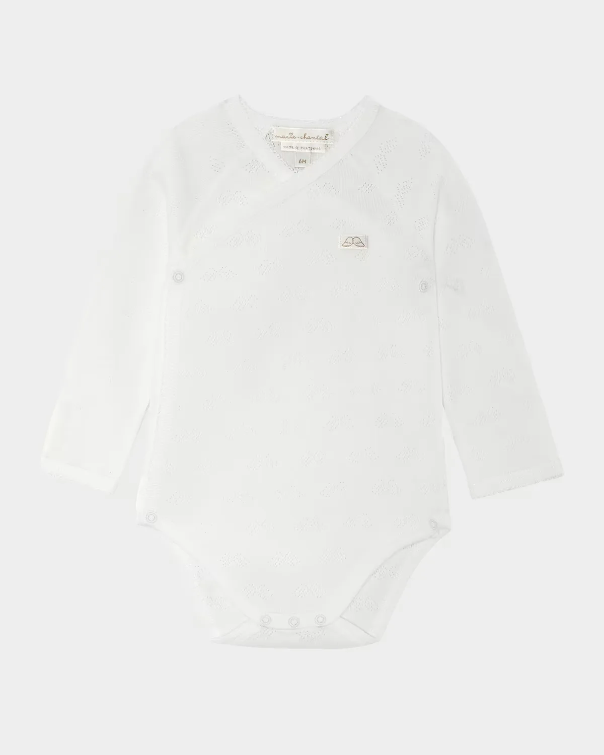 Pointelle Angel Wings Bodysuit by Marie-Chantal