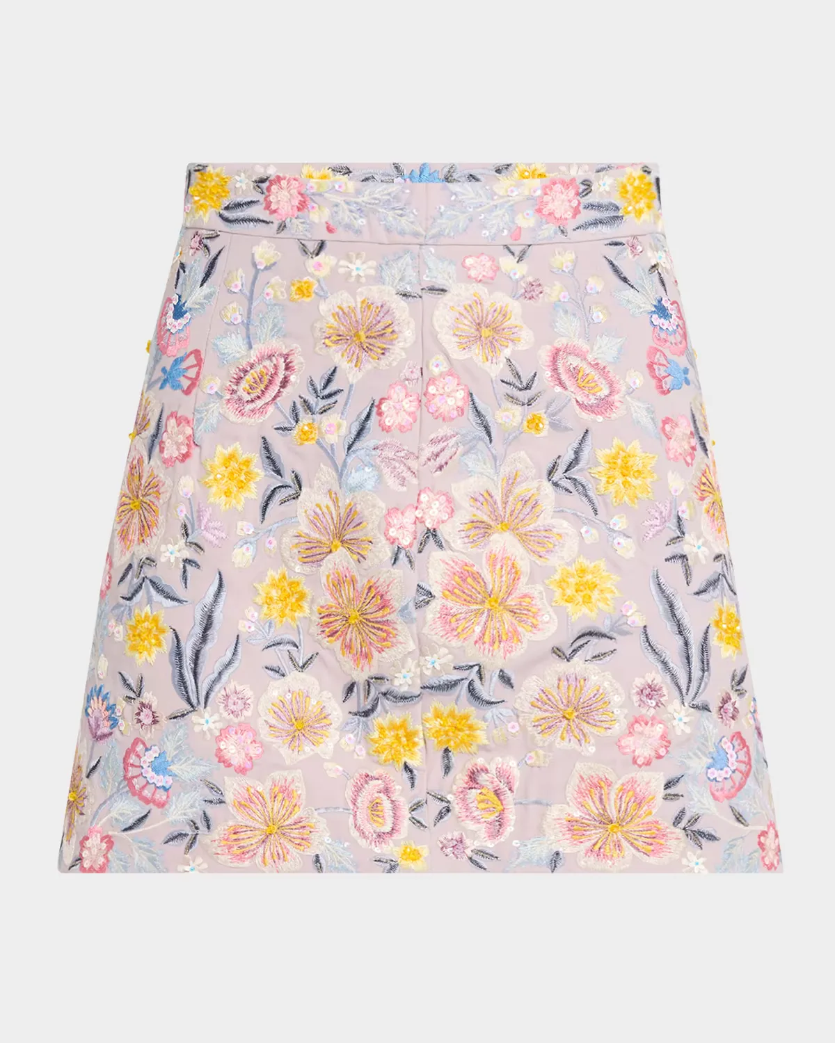 Jolie Fleur Embroidered Mini Skirt by La Fuori