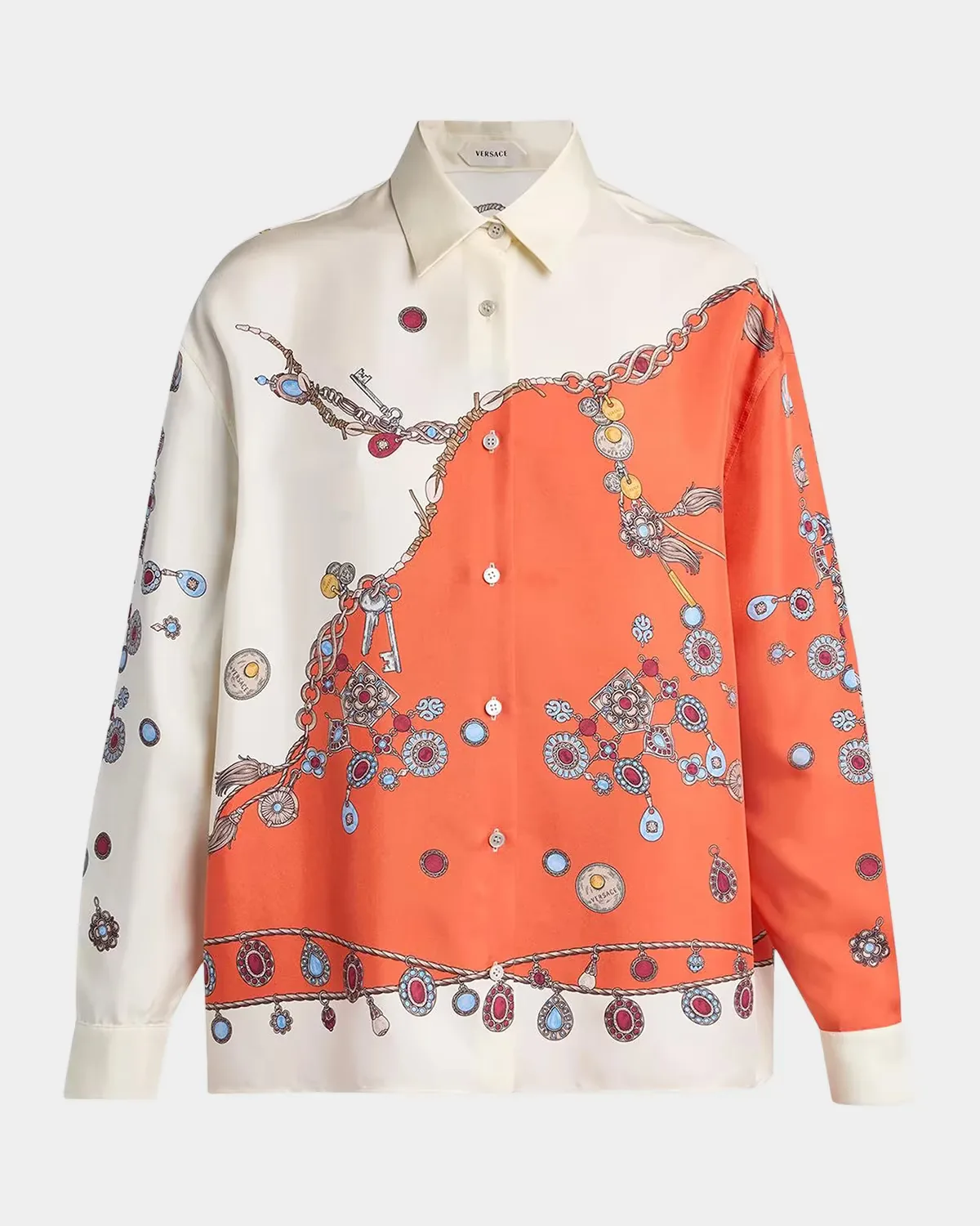 Printed Silk Twill Shirt