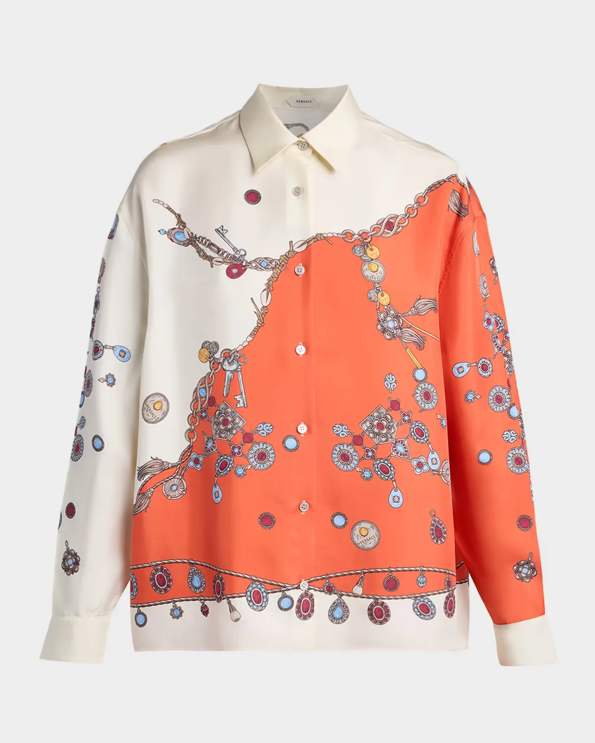 Printed Silk Twill Shirt