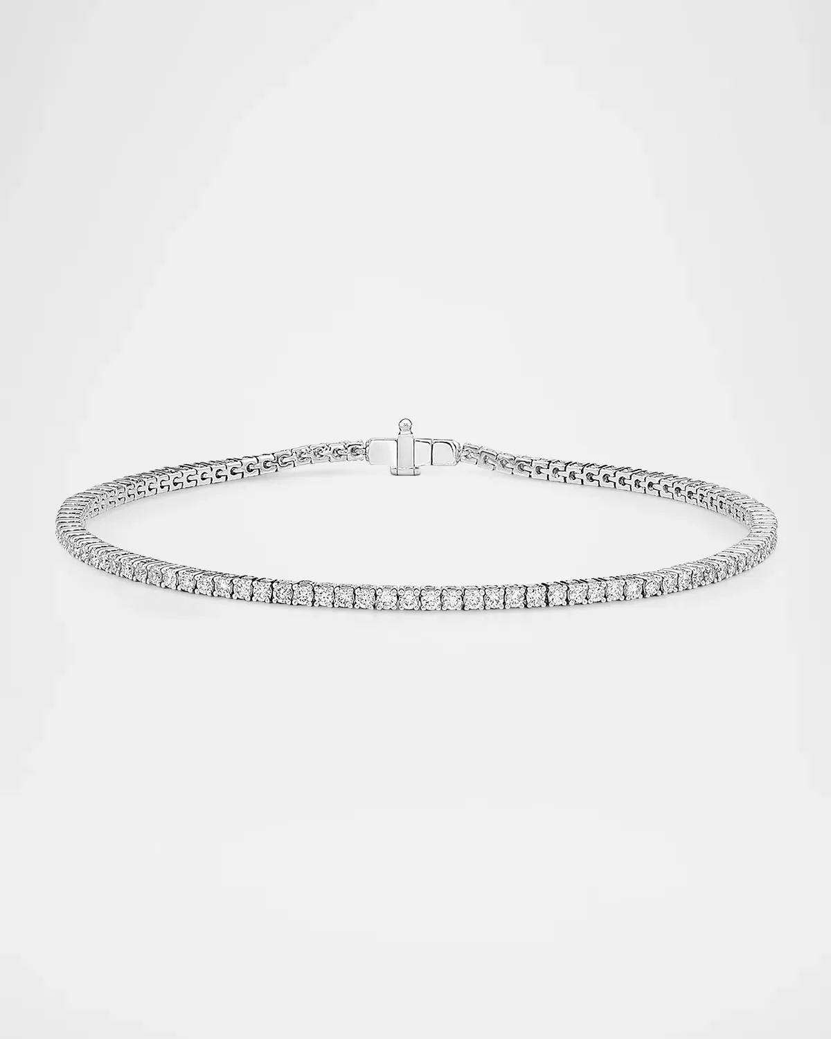 18K White Gold & 1.96-2.05 TCW Diamond Tennis Bracelet by Memoire