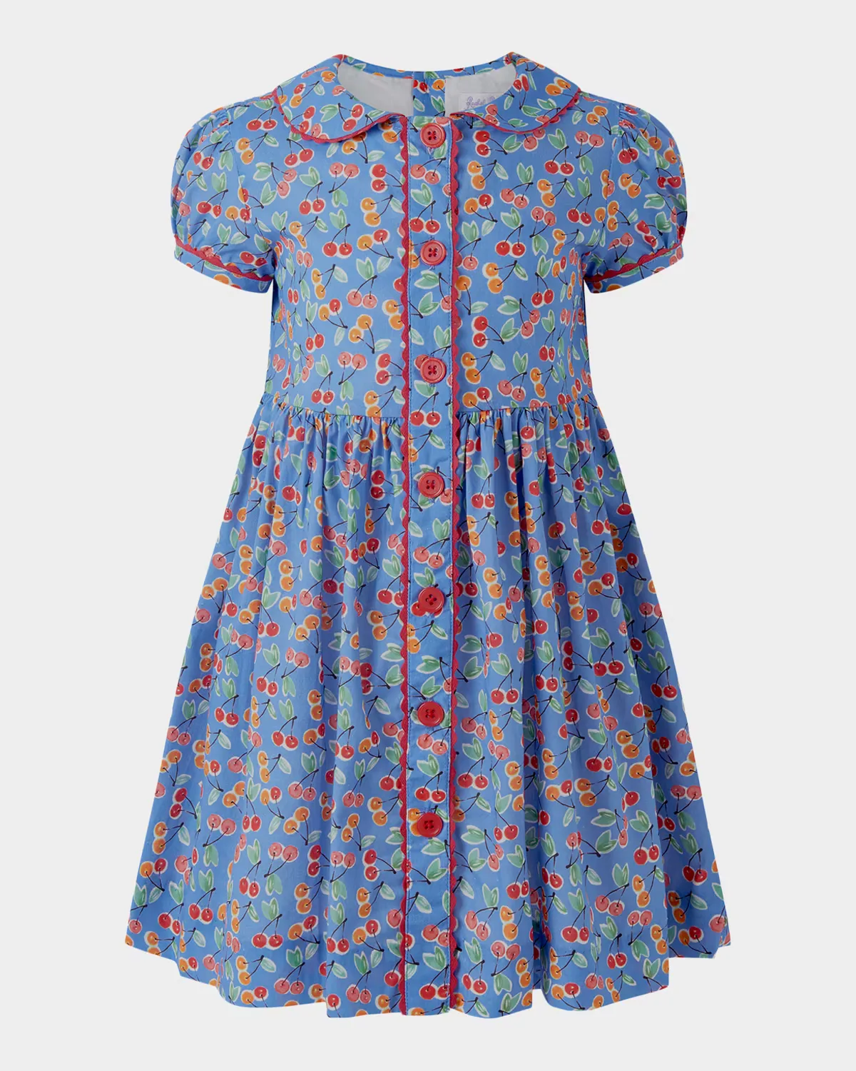 Cherry Print Ric-Rac Dress by Rachel Riley