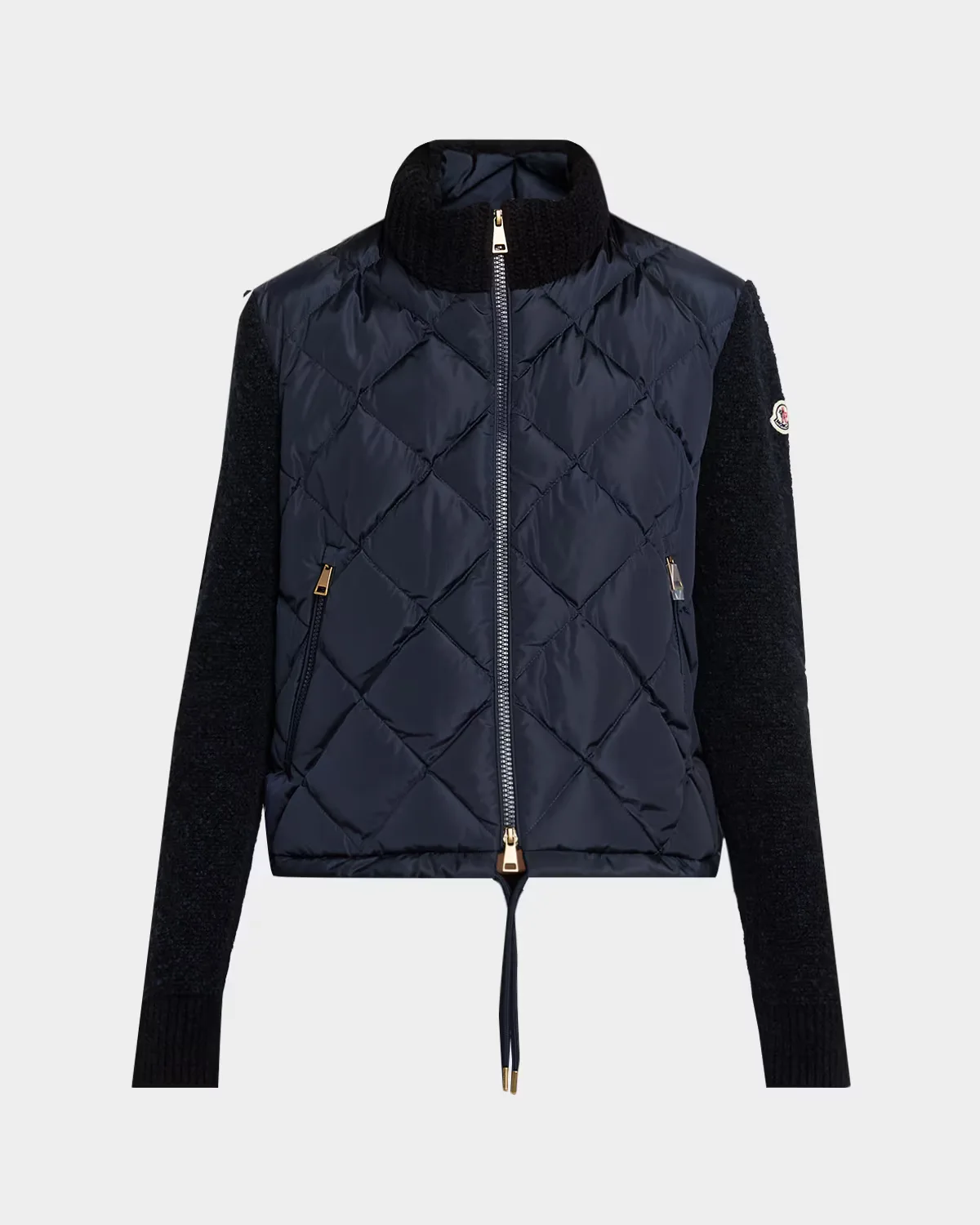 Cotton Blend Padded Zip-Up Cardigan by Moncler
