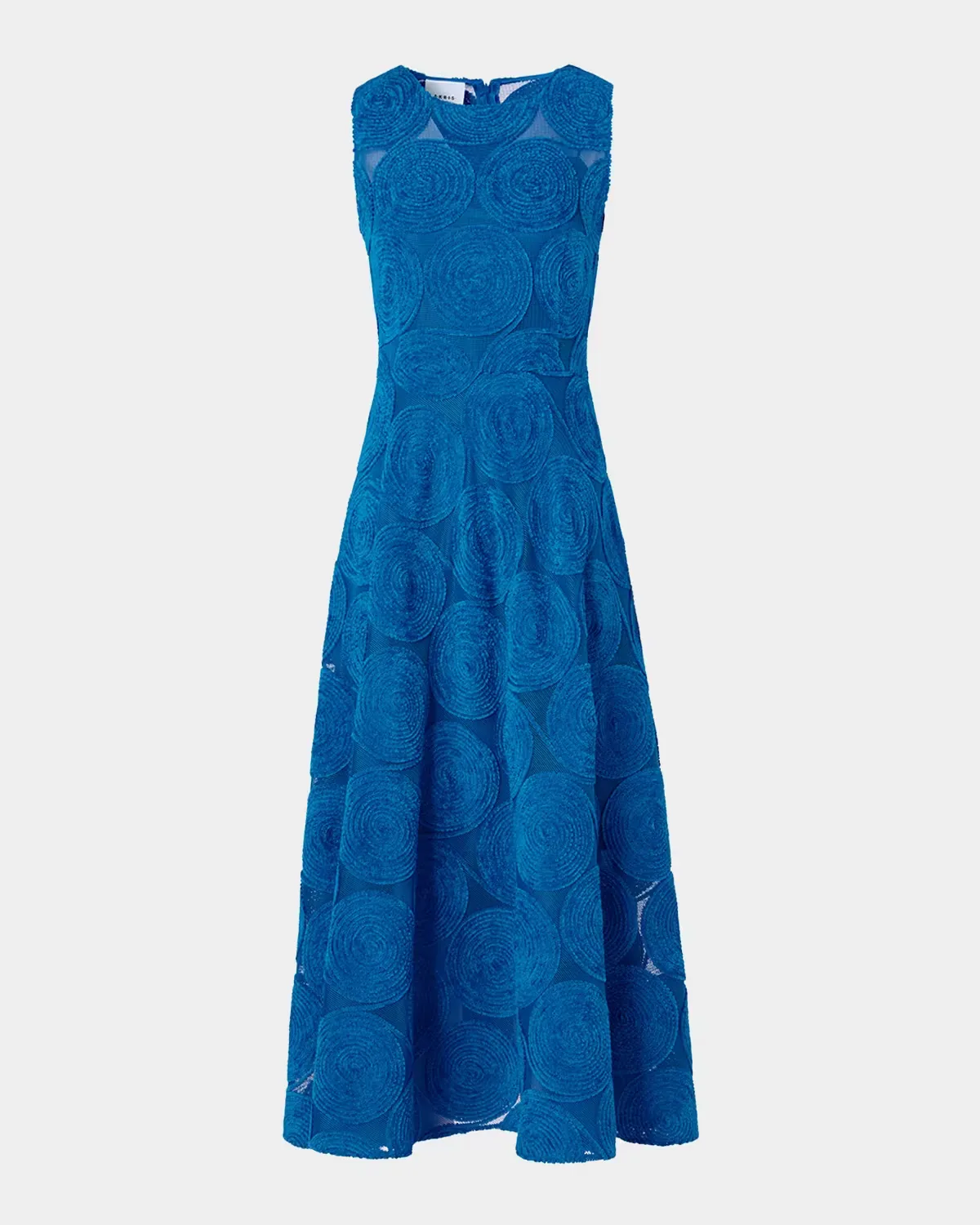 Chenille Dot Embroidered Sleeveless Midi Dress by Akris Punto
