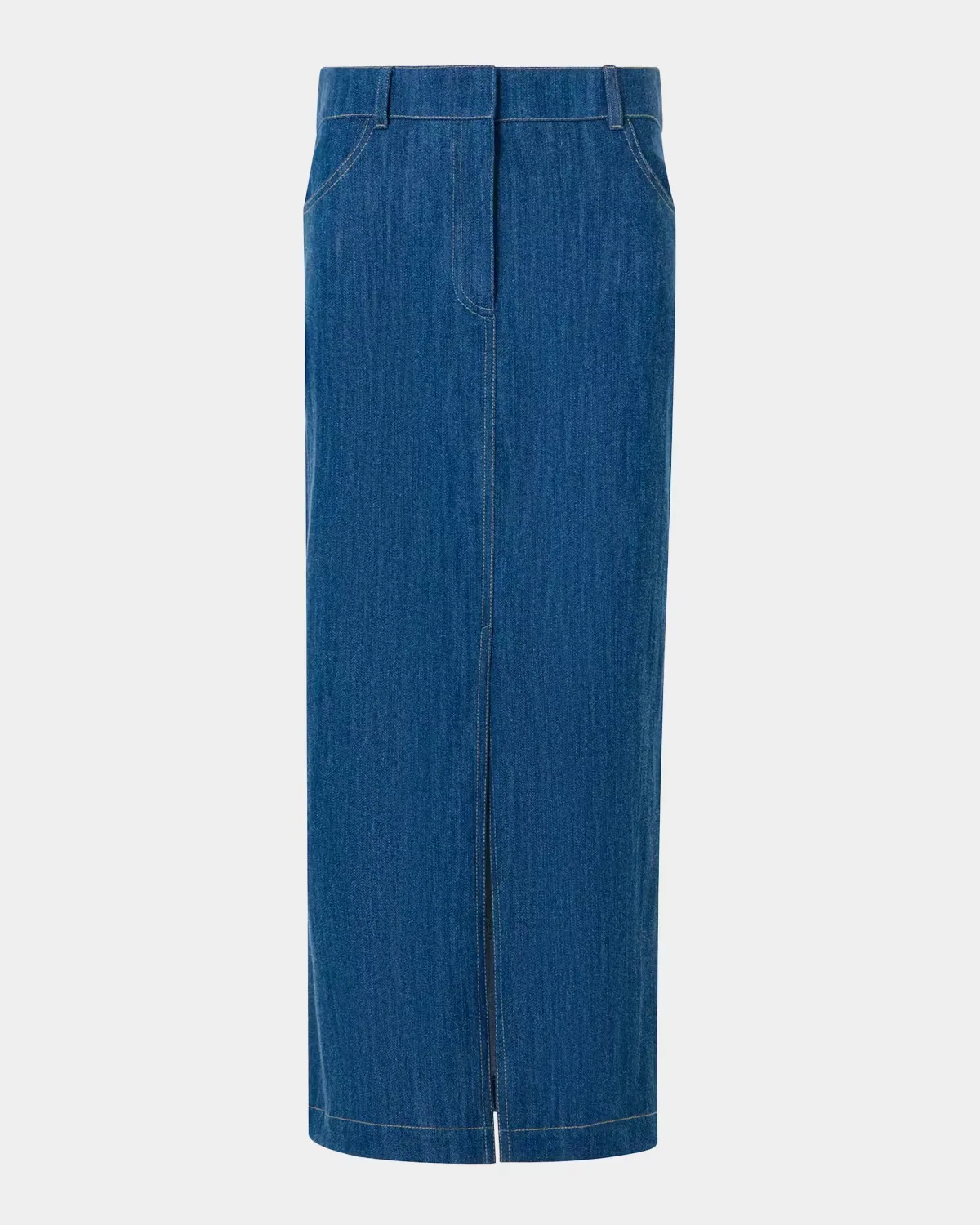 Denim Midi Pencil Skirt by Akris Punto