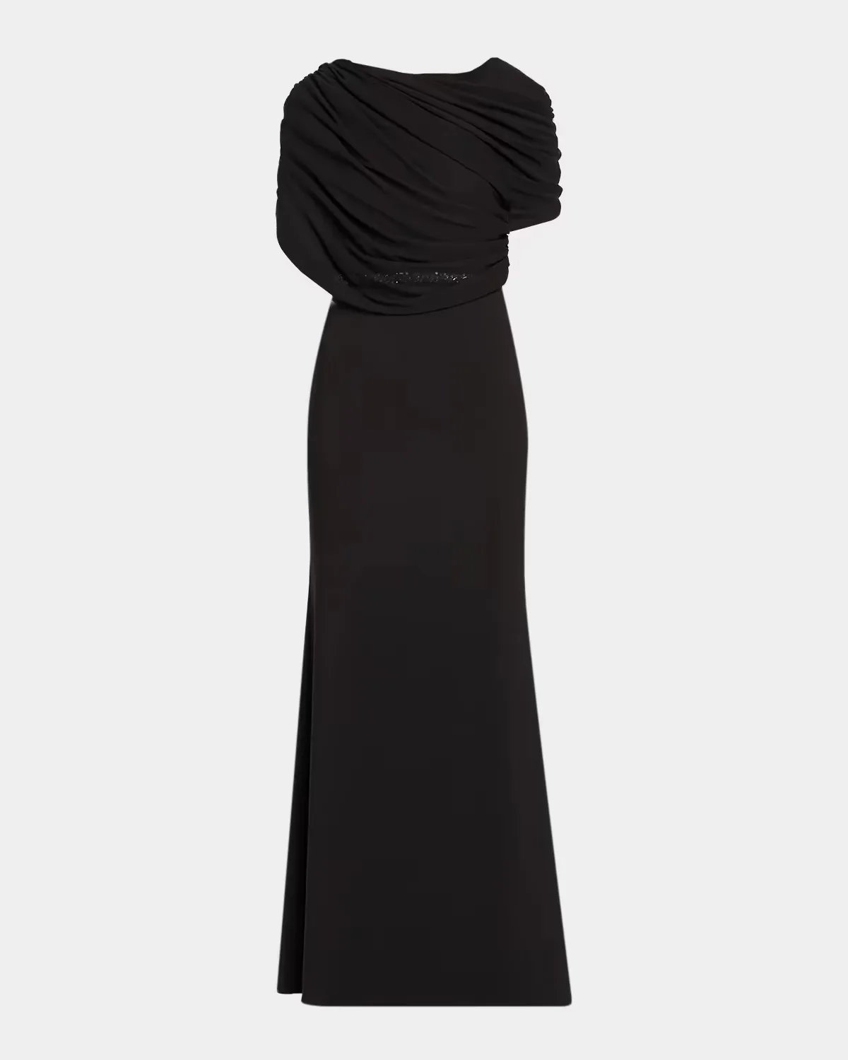 Draped Crepe Gown by Aidan Mattox