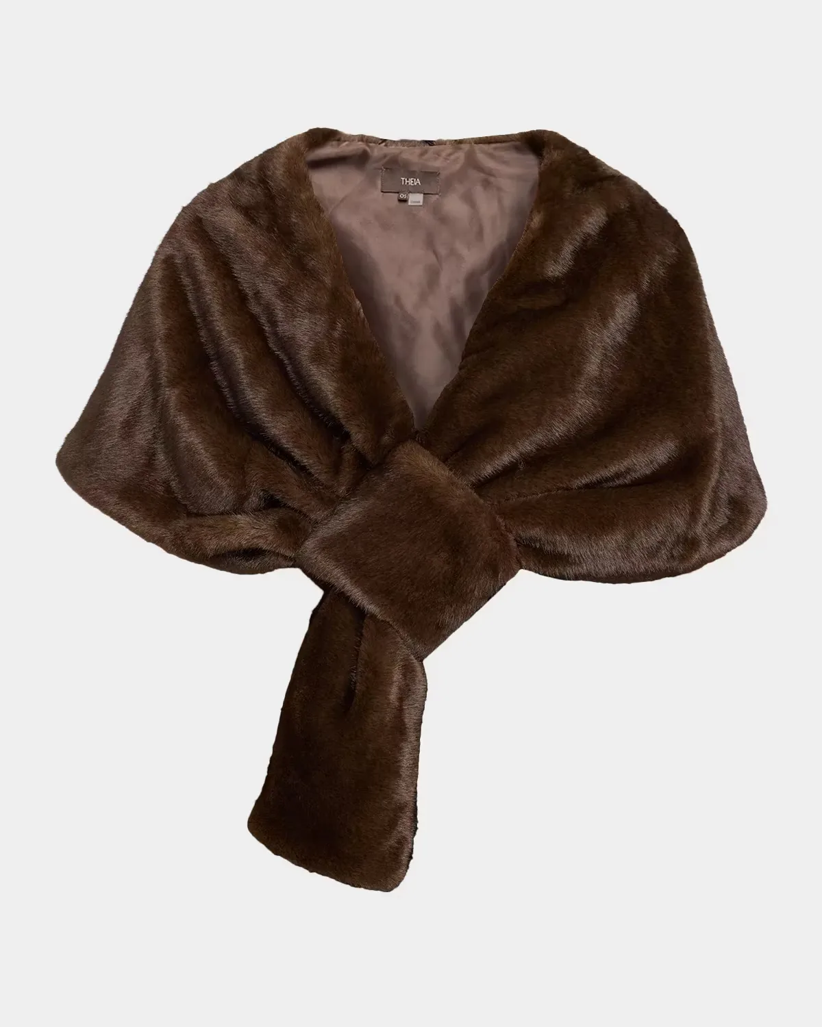 Ayana Faux-Mink Cape by Theia