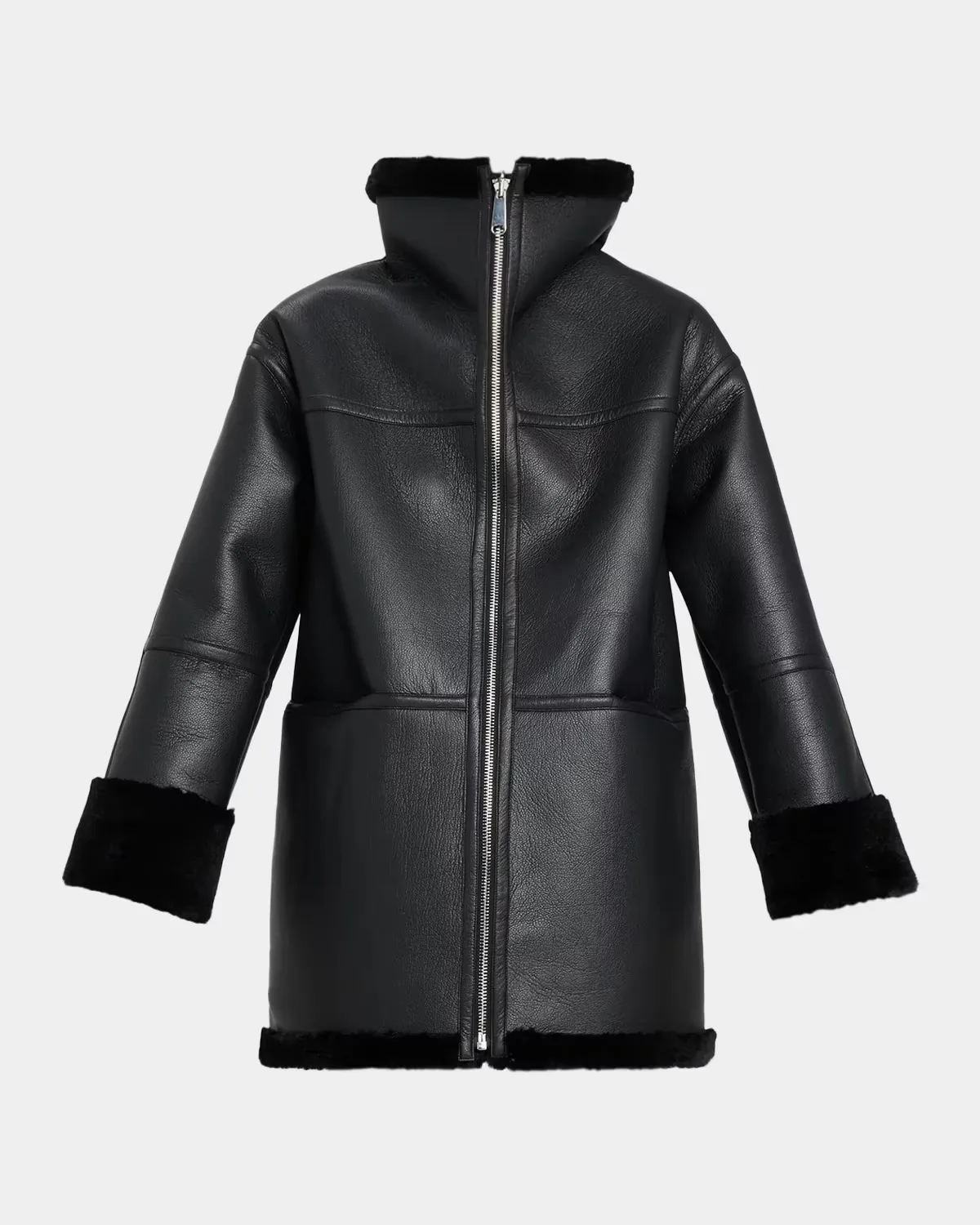 Reversible Faux Leather & Shearling Coat by Saks Fifth Ave