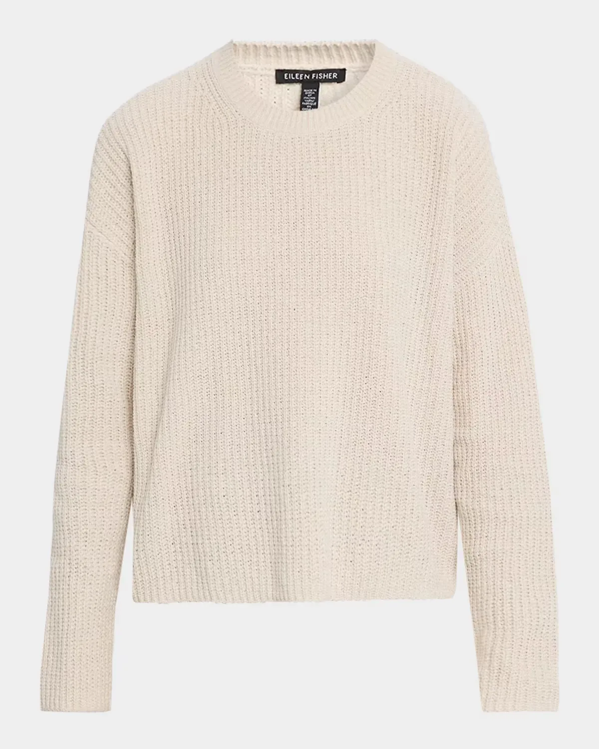 Crewneck Chenille Sweater by Eileen Fisher