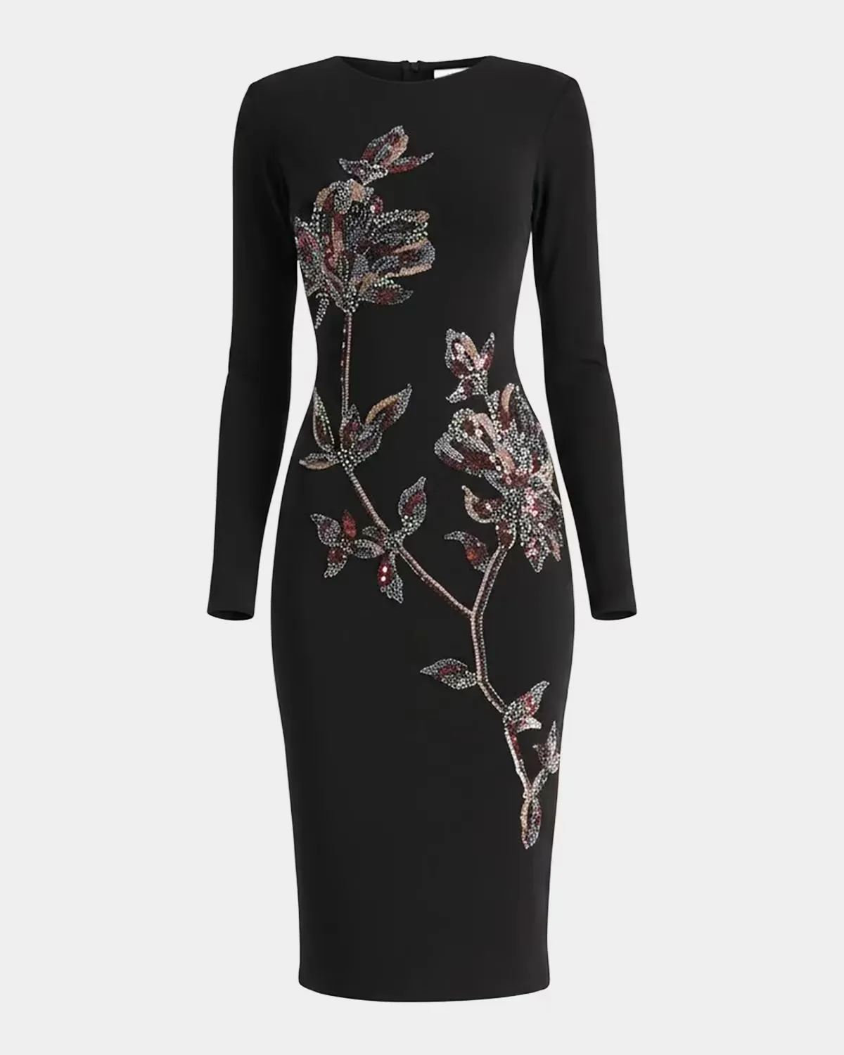 Ivy Sequin Floral Bodycon Midi Dress by HELSI