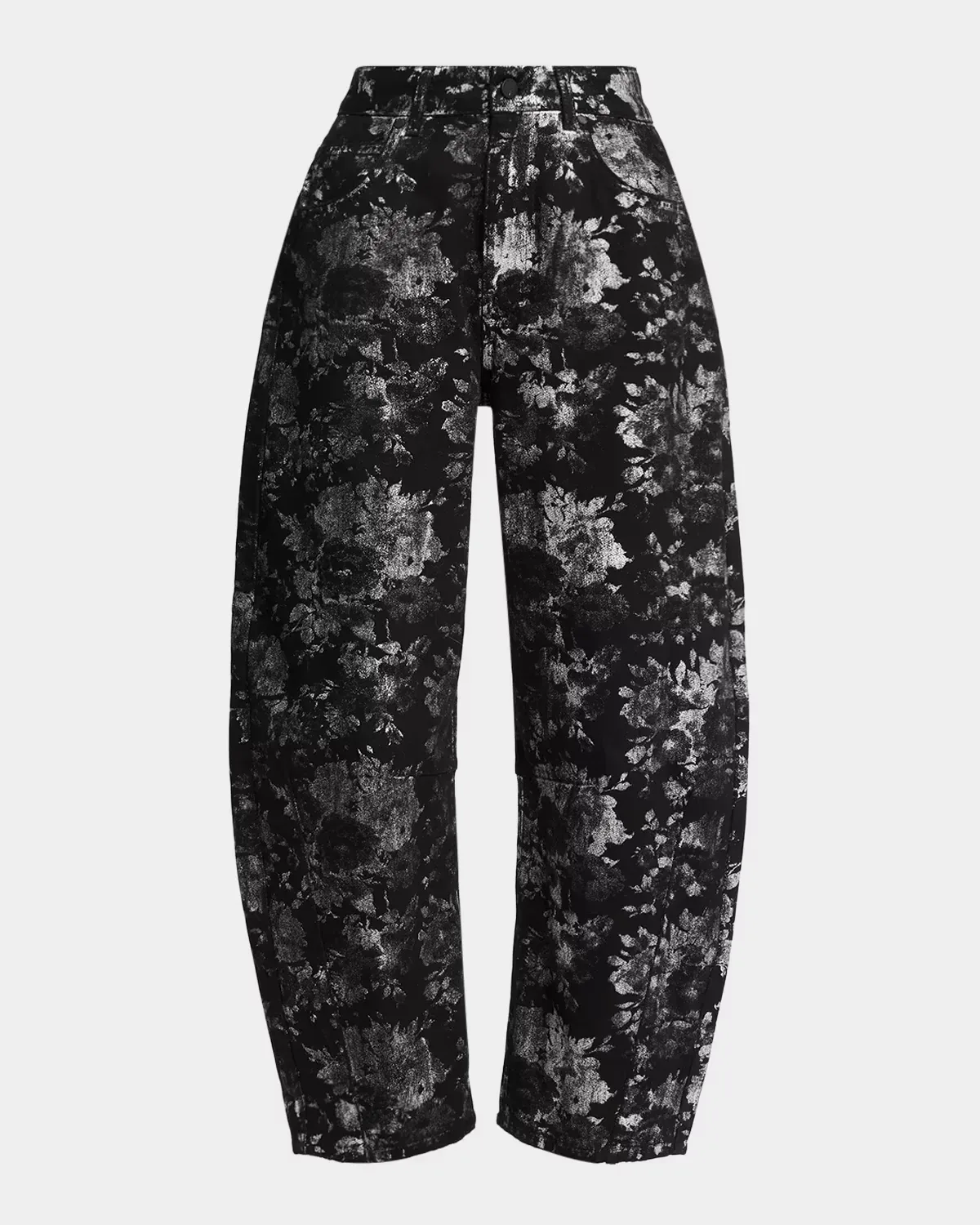 KO Foil Floral Jacquard Barrel-Leg Jeans by Essentiel Antwerp