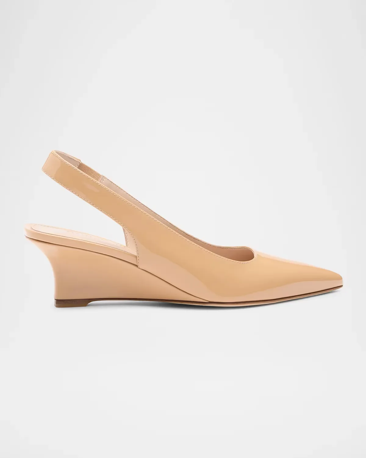 50mm Vinnie Patent Leather Slingback Pumps by Stuart Weitzman