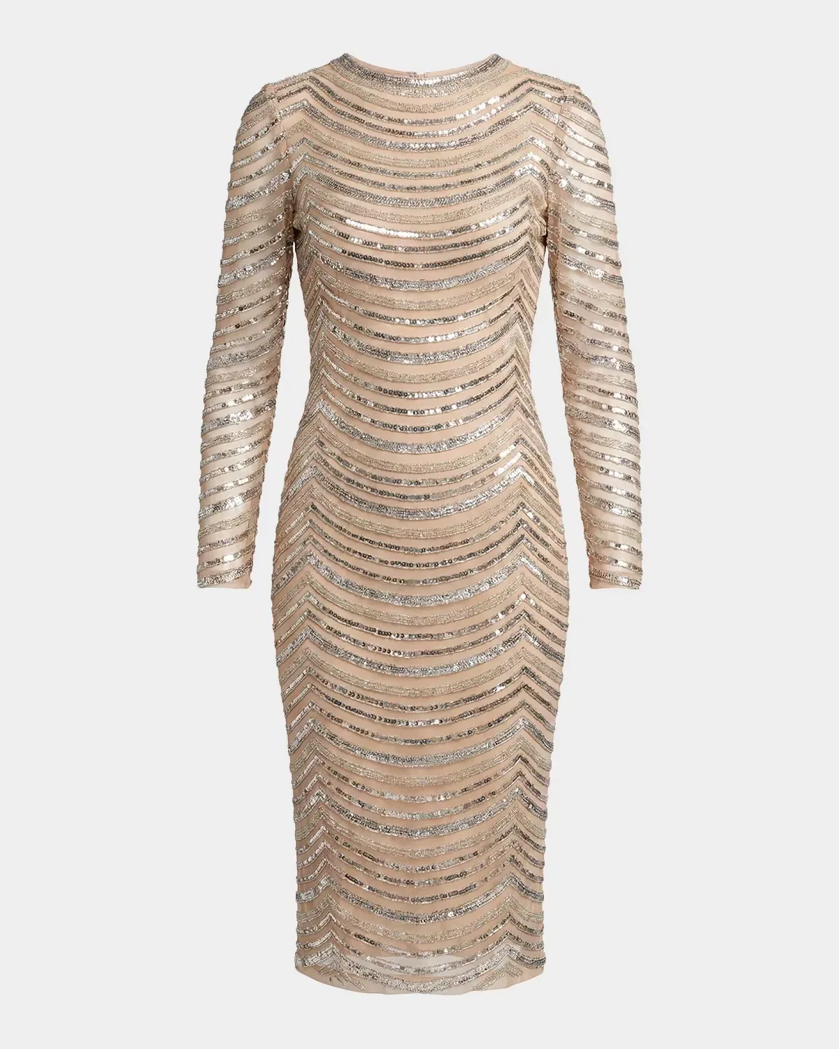 Embellished Mesh Midi Dress