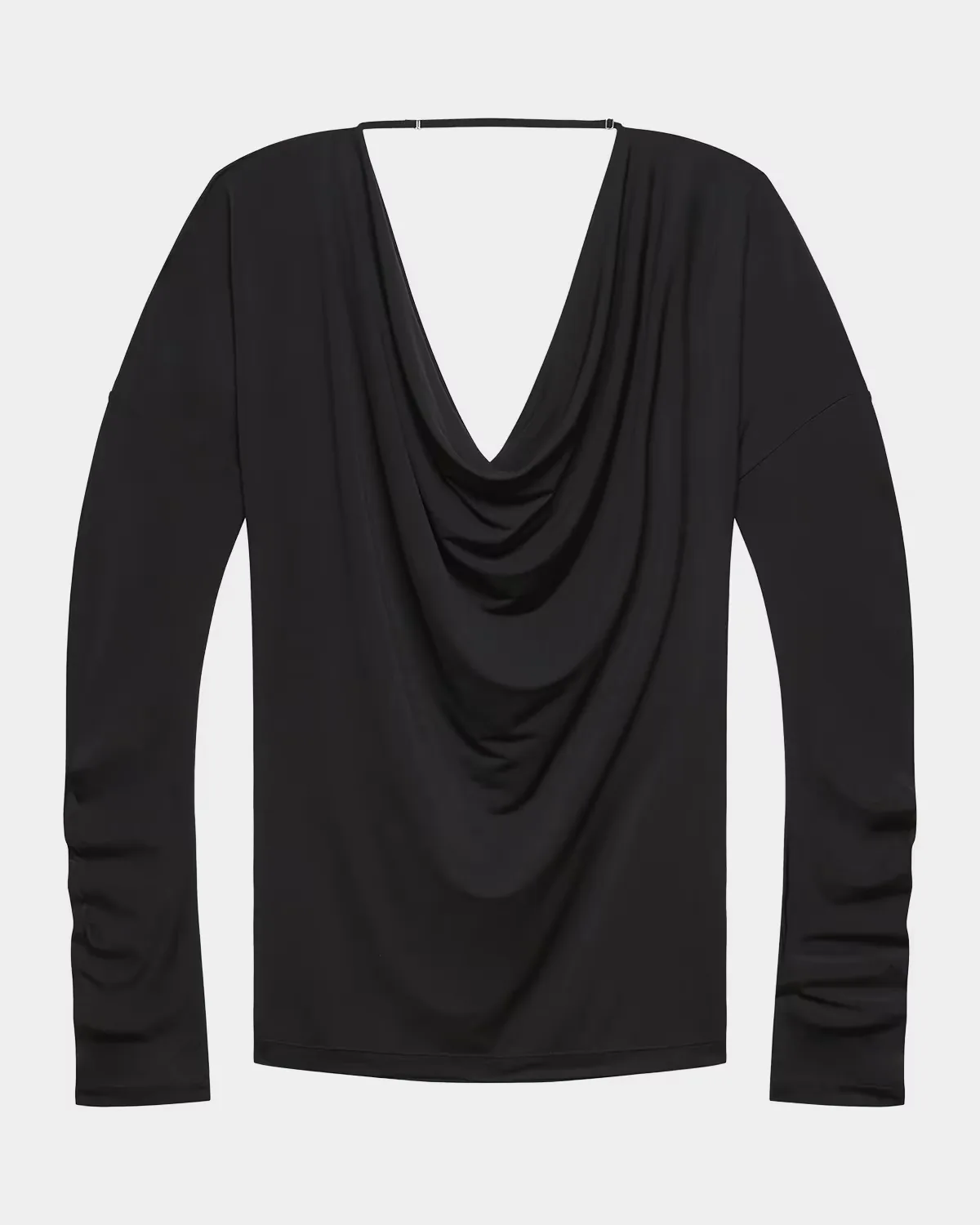 Open-Back Cowlneck Top by Helmut Lang