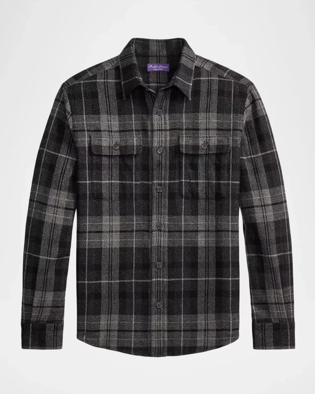 Plaid Wool-Cashmere Overshirt by Ralph Lauren