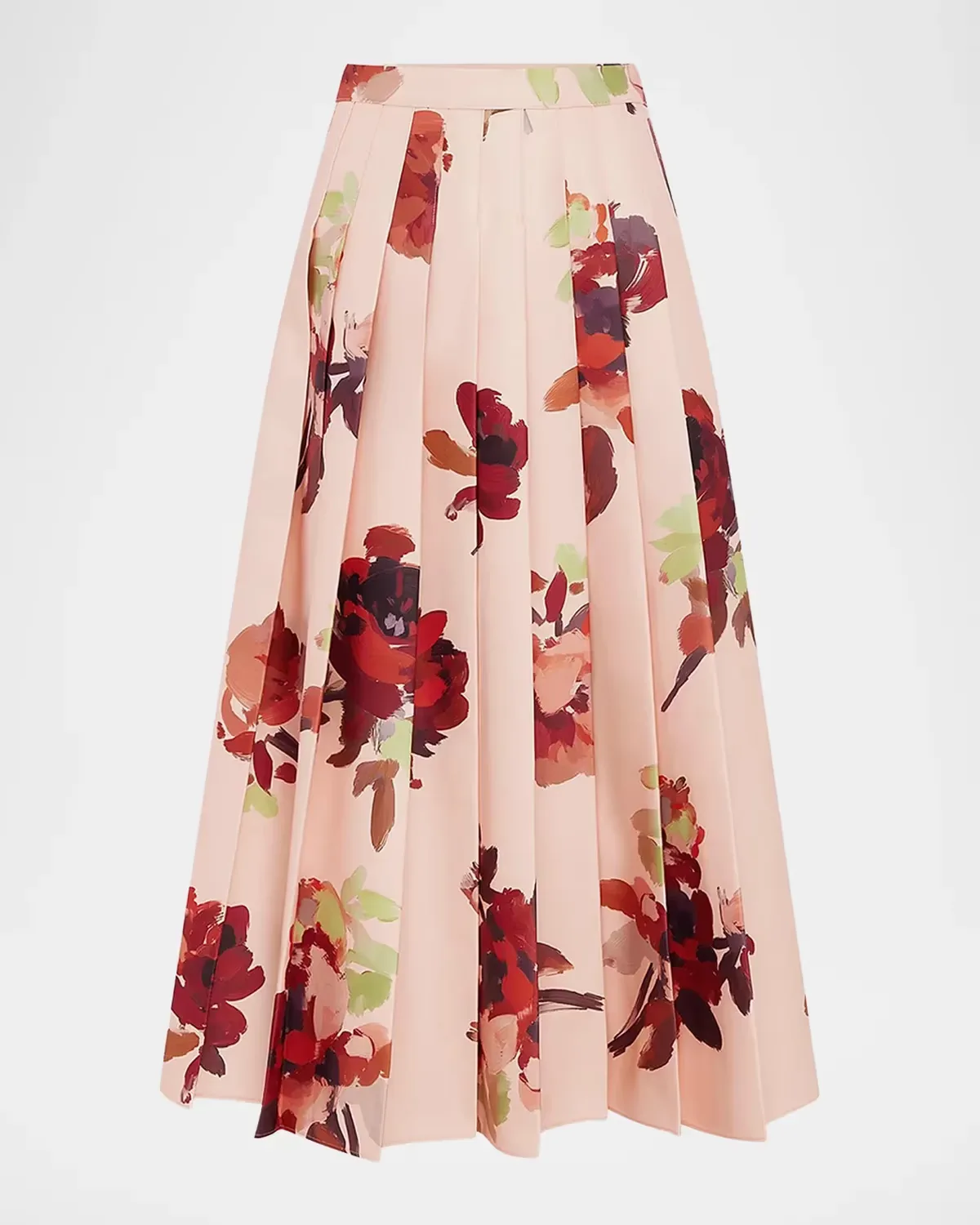 June Pleated Floral Maxi Skirt