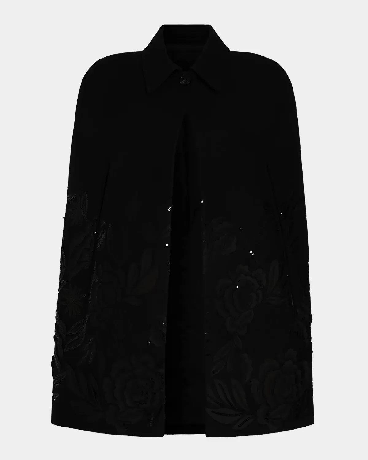 Melisa Embellished Wool-Blend Cape by Ramy Brook