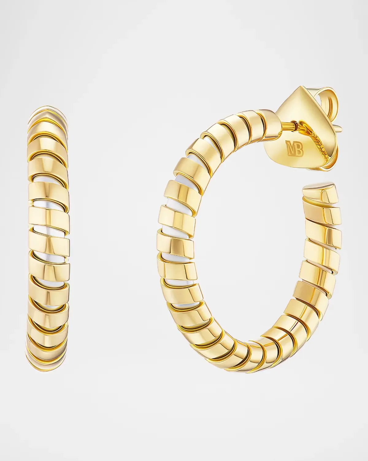 18K Yellow Gold Lina Hoop Earrings, 1L by Marina B