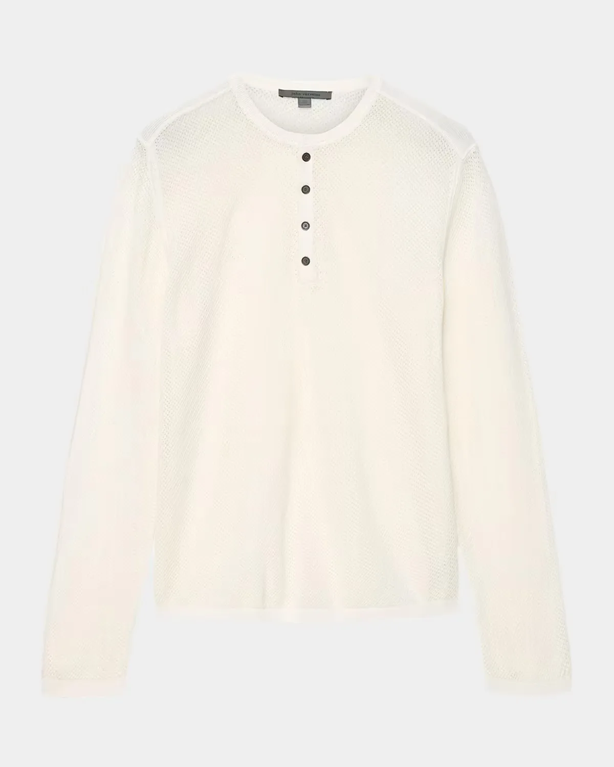 Quinn Cotton Mesh Knit Henley Sweater by John Varvatos
