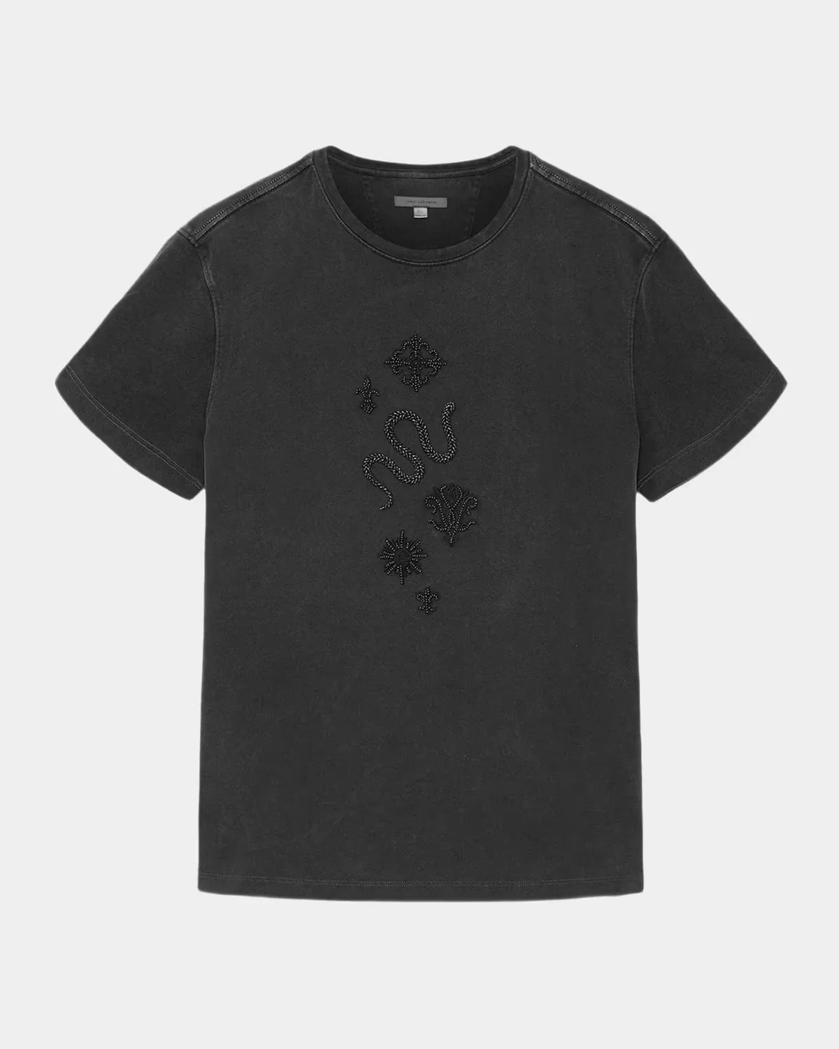 Beaded Badges Cotton T-Shirt by John Varvatos