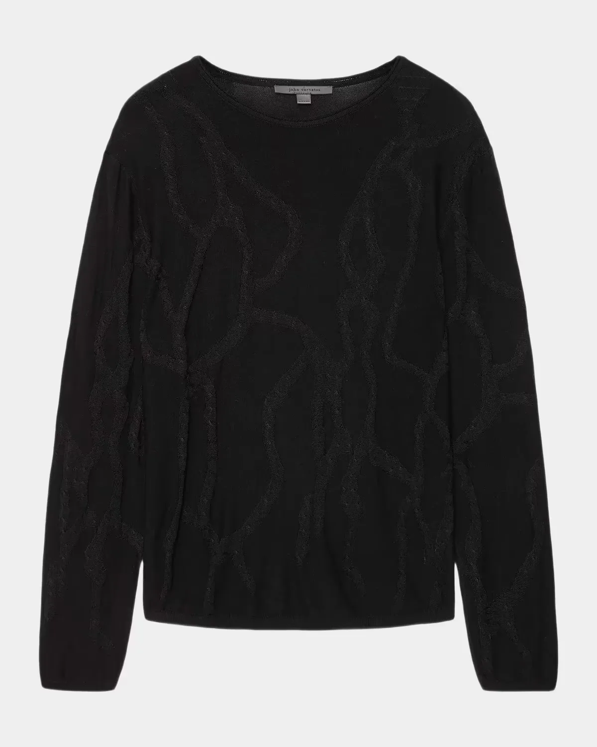 Addison Broken Twist Cable Crewneck Sweater by John Varvatos