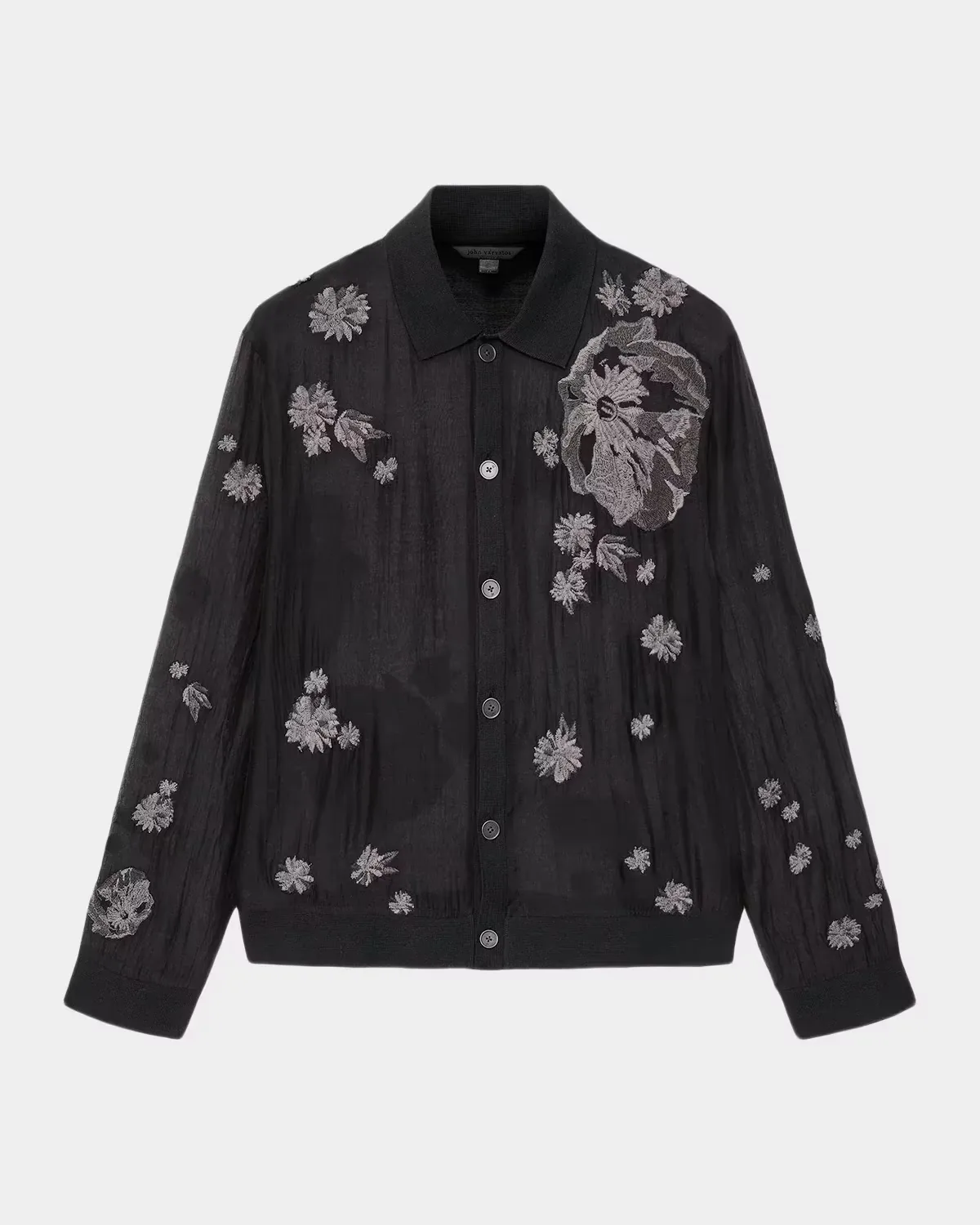 Arden Embroidered Silk-Blend Shirt by John Varvatos
