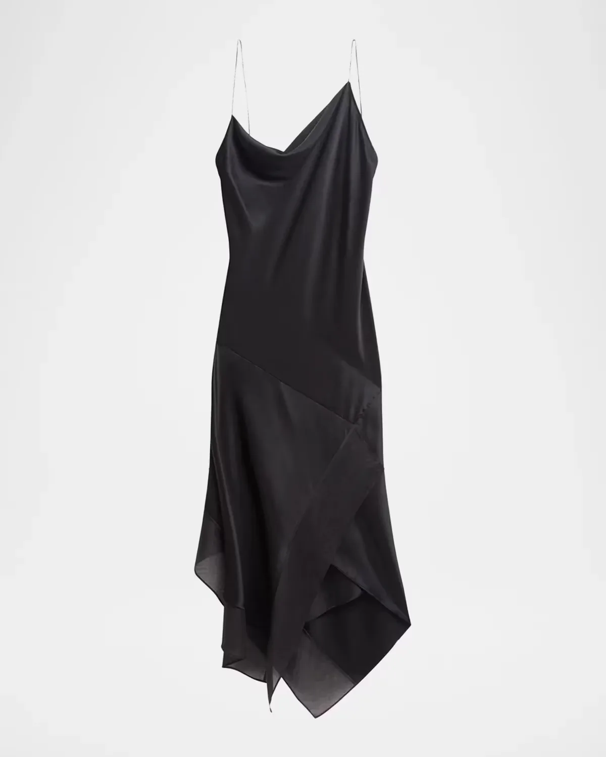 Handkerchief Hem Silk Midi Slipdress by Helmut Lang