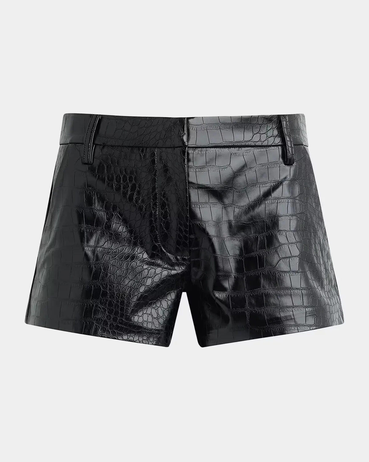 The Croc-Embossed Vegan Leather Shorts by Joe & apos;s Jeans