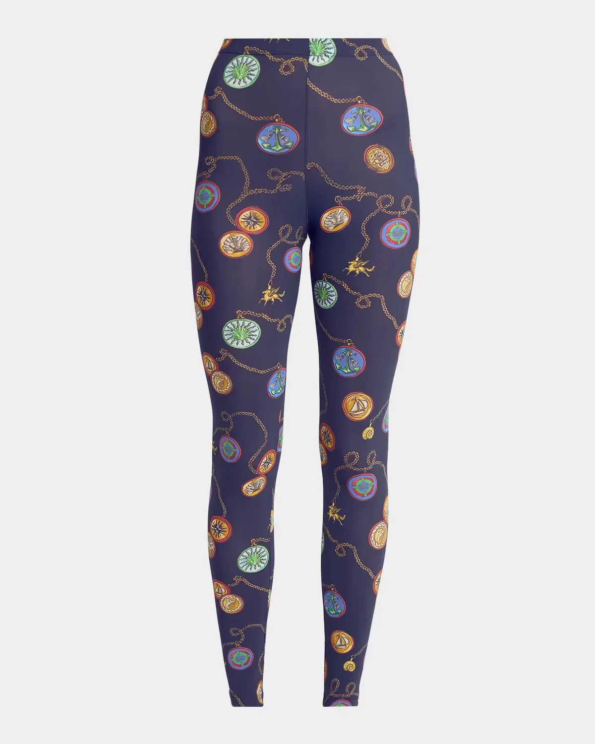 Nautical-Print Jersey Ankle Leggings by ETRO