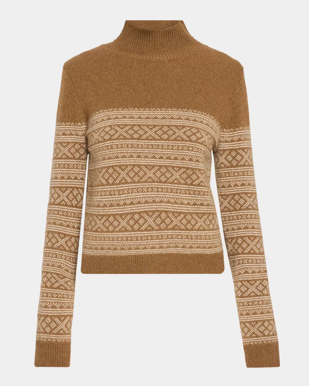Fellini Fair Isle Cashmere-Alpaca Turtleneck Sweater by Nili Lotan