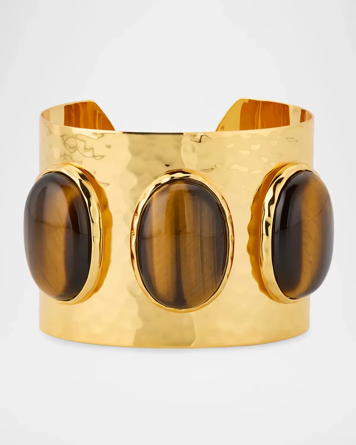 22K-Gold-Plated & Tiger's Eye Cuff