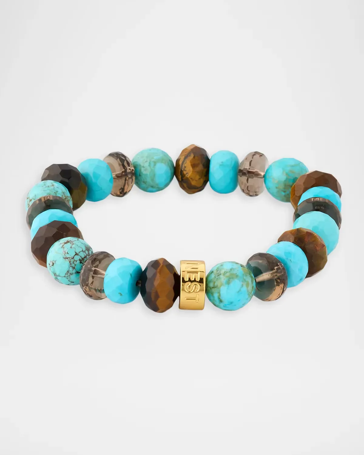 22K Goldplated & Turquoise Beaded Bracelet by NEST Jewelry