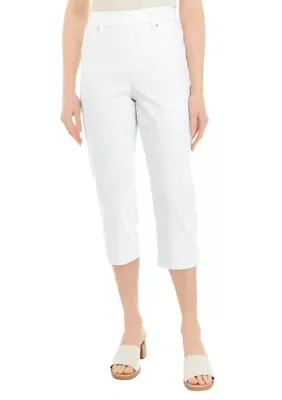 Knit Denim Pull on Capri Pants by Kim Rogers